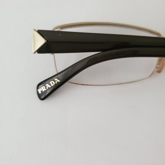 COPY - Prada Semi Rimless Silver/Bown Eyeglass Frames - Picture 3 of 8